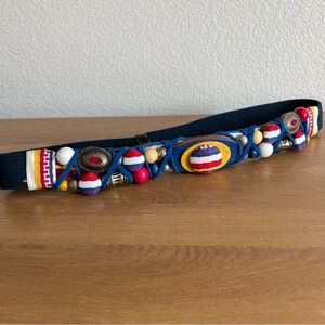 Vintage Velcro Beaded Western Belt